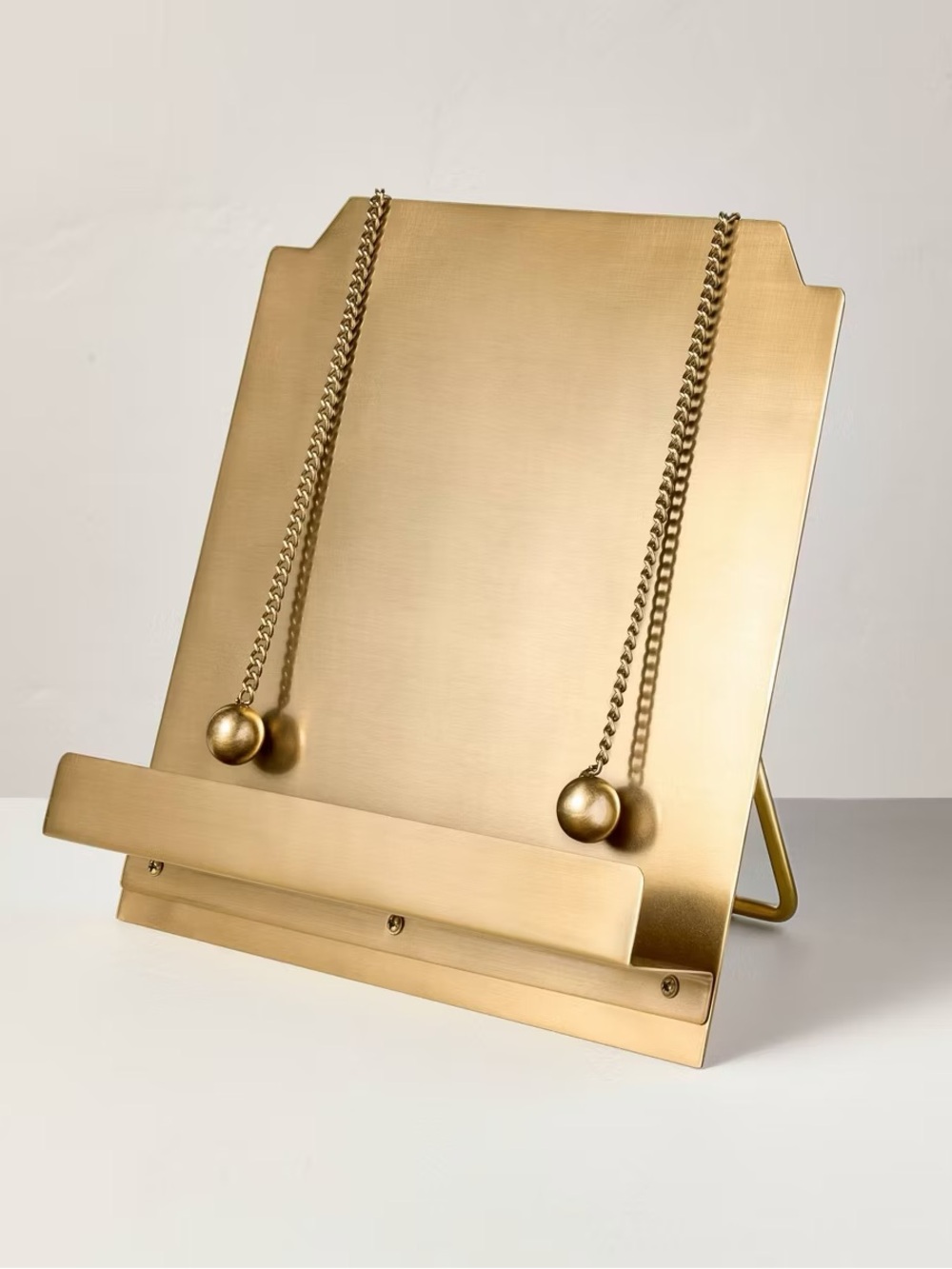Brass Cookbook Holder with Weighted Chains - Hearth & Hand with Magnolia